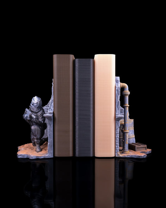 3D Printed Bookends Collection – Unique Shelf Decor