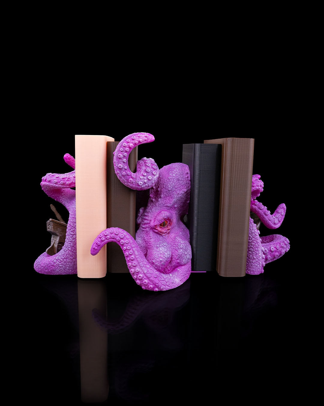 3D Printed Bookends Collection – Unique Shelf Decor