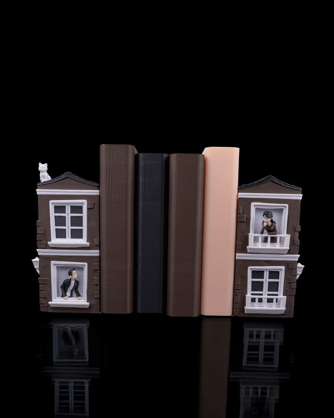 3D Printed Bookends Collection – Unique Shelf Decor