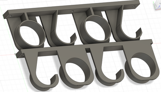 Wall-Mounted Fishing Rod Holder – 4-Rod Storage Rack