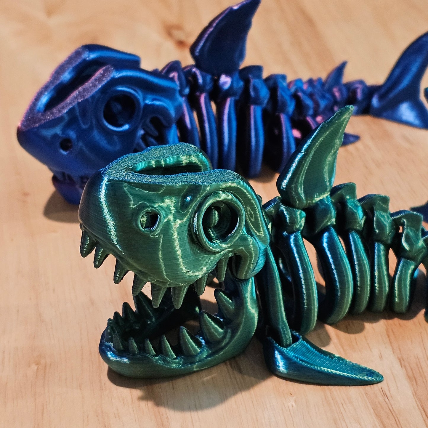 Articulated Shark Skeleton – 3D Printed Flexi Fidget Toy & Ocean Display