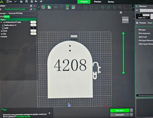 🧩 Custom Design Spotlight – Mailbox Door Replacement