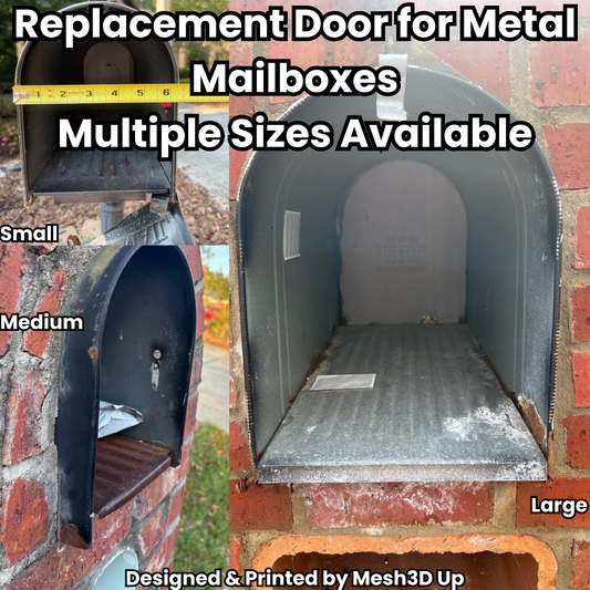 Replacement Door for Standard Metal Mailboxes (Small, Medium, & Large)