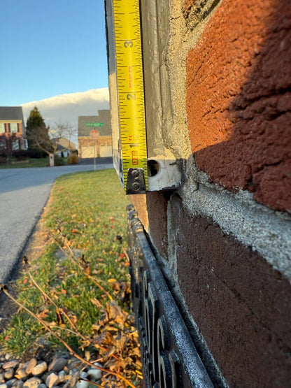 Mailbox door hinge measurement approximately 3 inches
