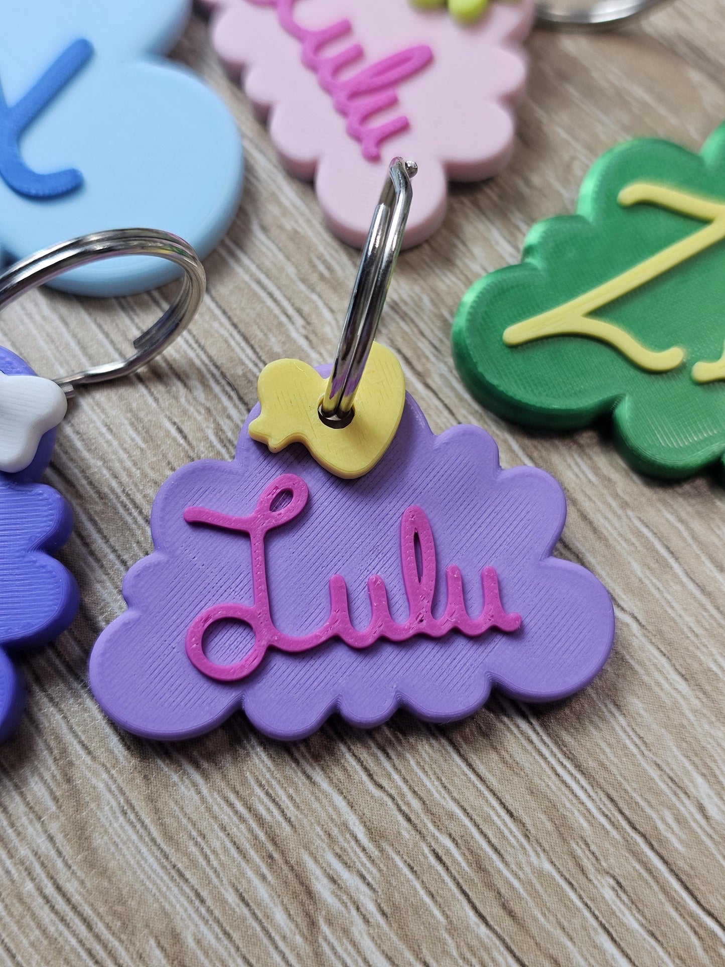 Cloud tags with the name Lulu in several colors