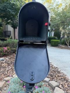 Small metal mailbox replacement door built-in pegs