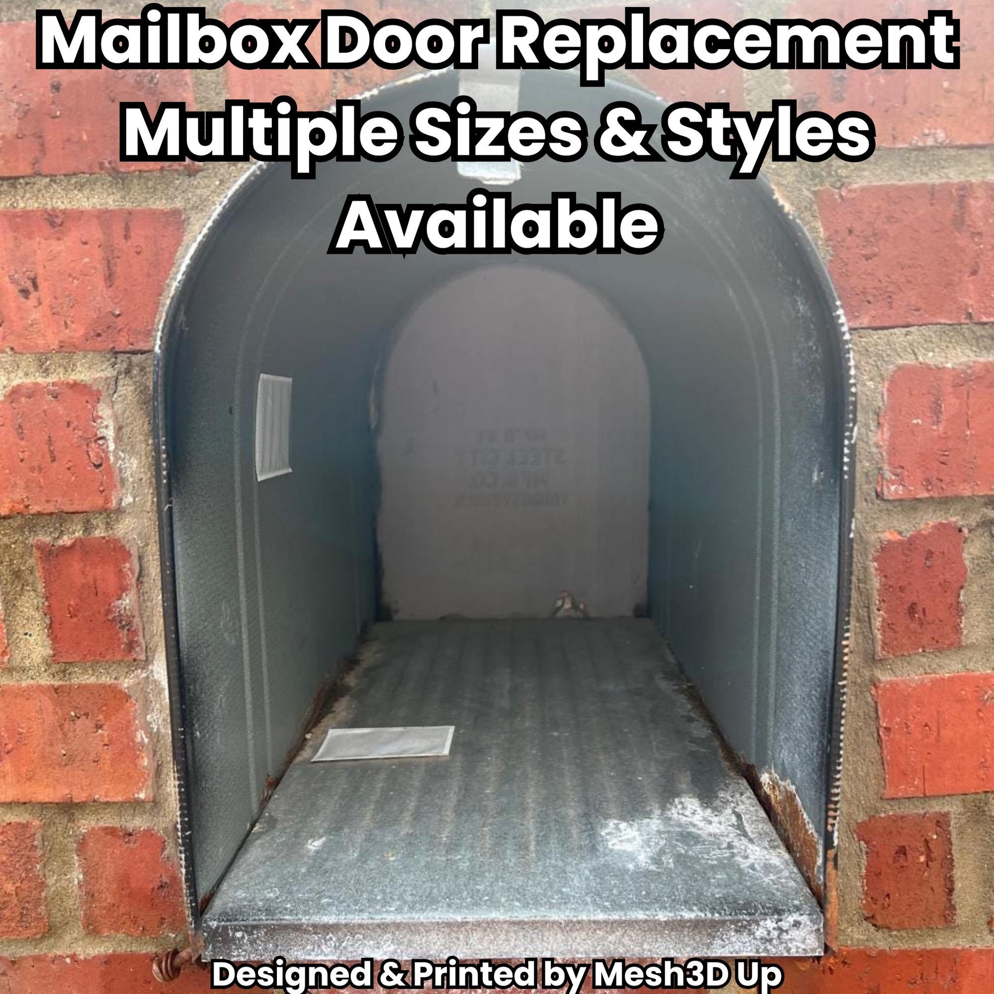 Large metal mailbox door replacement 11 by 14.5 inches