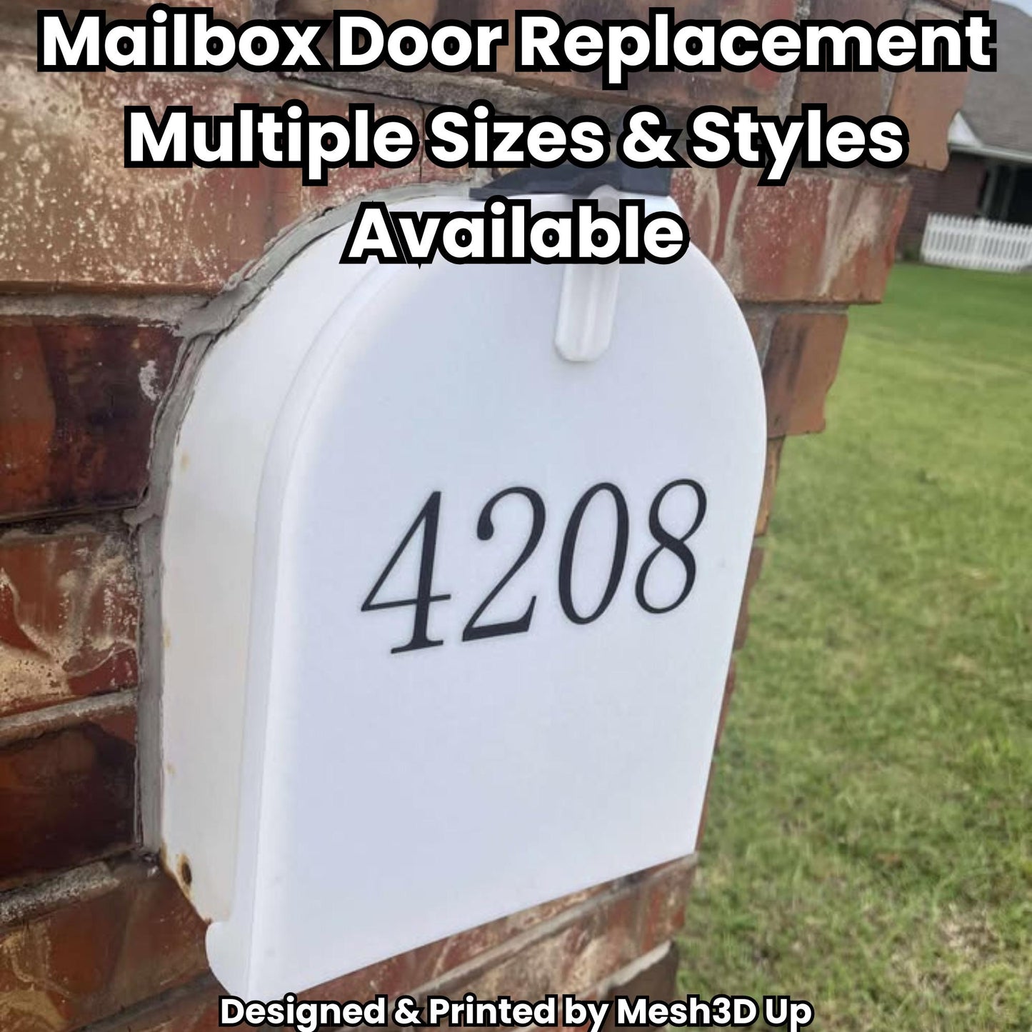 Medium metal mailbox door replacement 8.25 by 10 inches