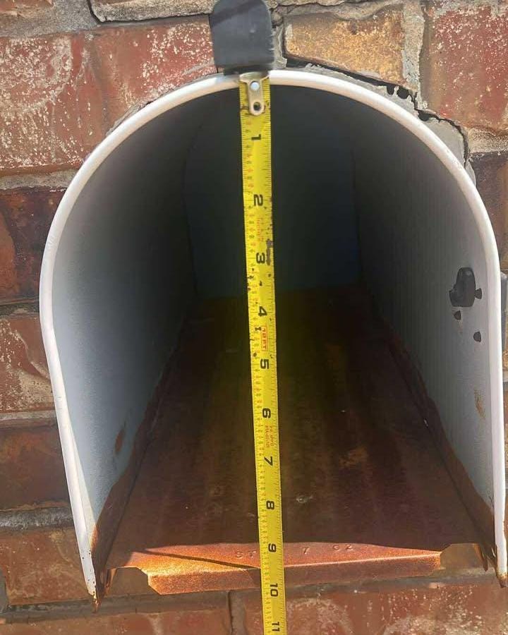 Medium metal mailbox replacement door bolt-on mounting option