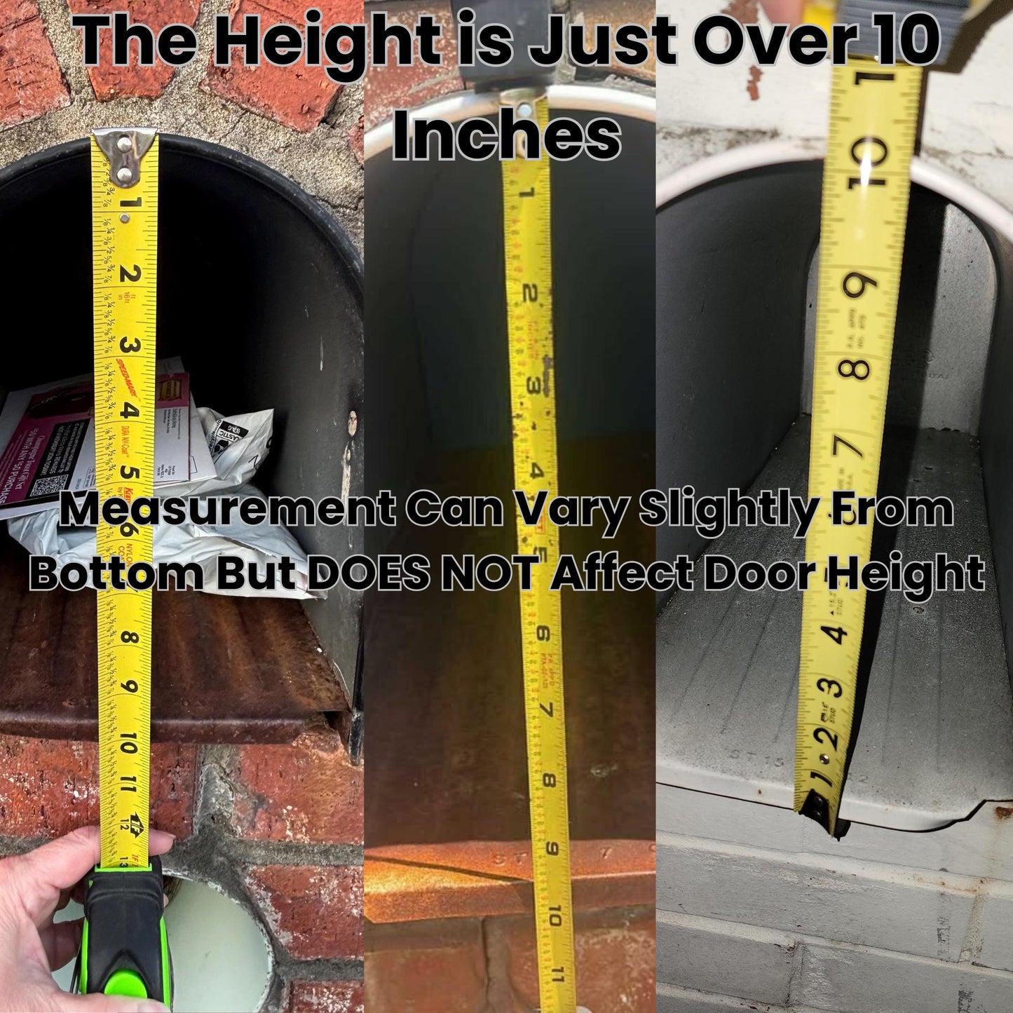 Medium metal mailbox hinge hole location