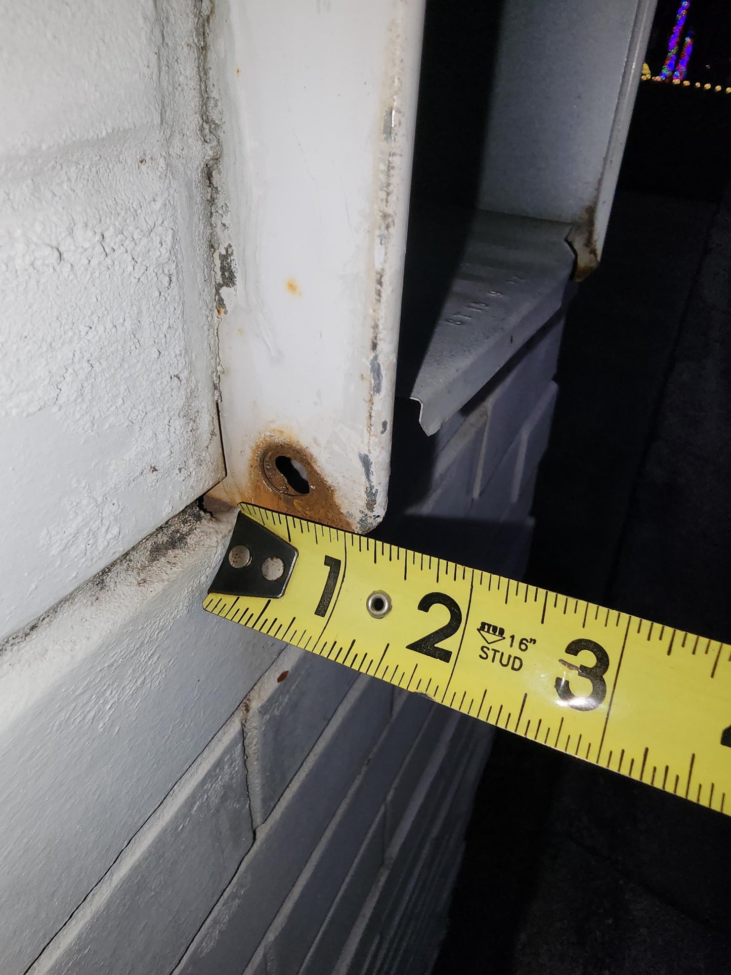Medium metal mailbox replacement door installed