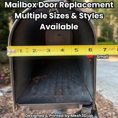 Small metal mailbox door replacement 6.25 by 8 inches - multiple styles available