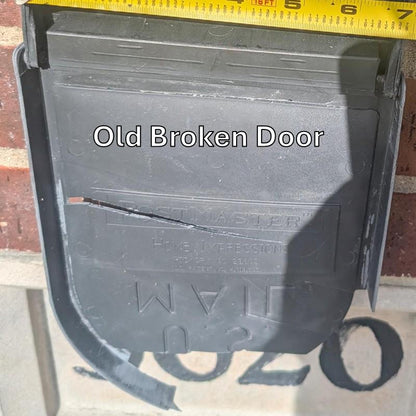 Old broken door from a Design 1 mailbox