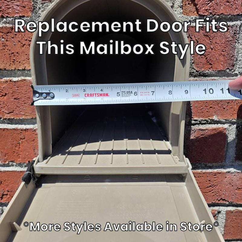 Design 14 plastic mailbox this replacement door fits