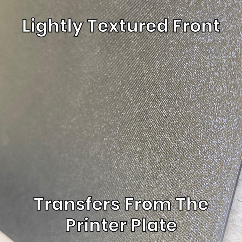 Lightly textured door front, transferred from the printer plate
