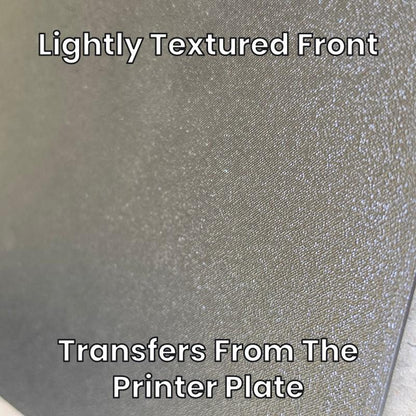 Lightly textured door front, transferred from the printer plate