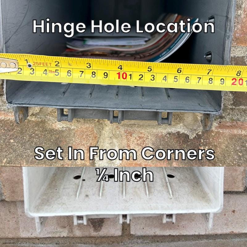 Design 11 mailbox hinge hole location