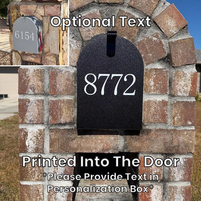 Optional custom text printed into the door, shown with house number 8772