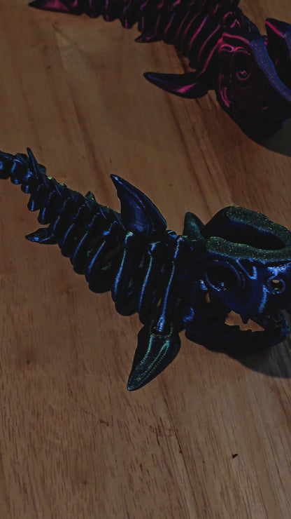 Articulated Shark Skeleton – 3D Printed Flexi Fidget Toy & Ocean Display