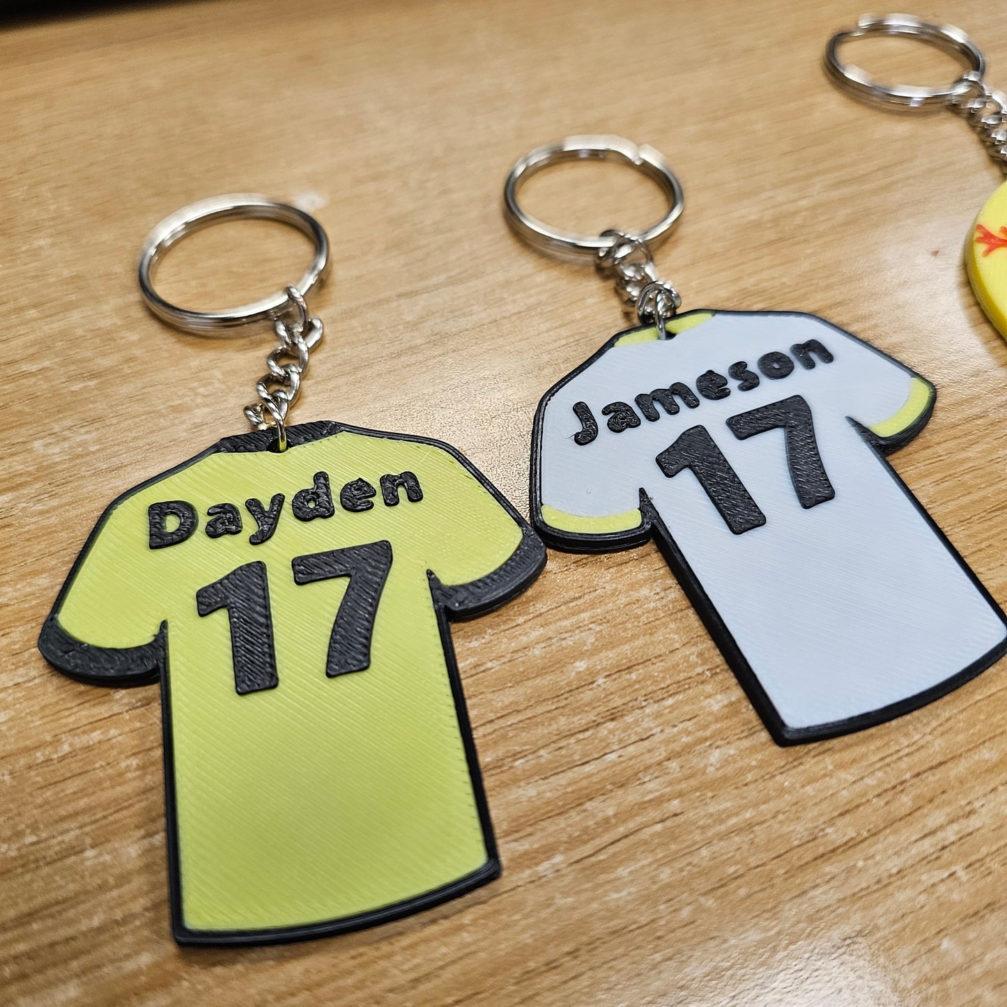 Personalized Sports Keychains – 3D Printed Custom Jersey & Ball