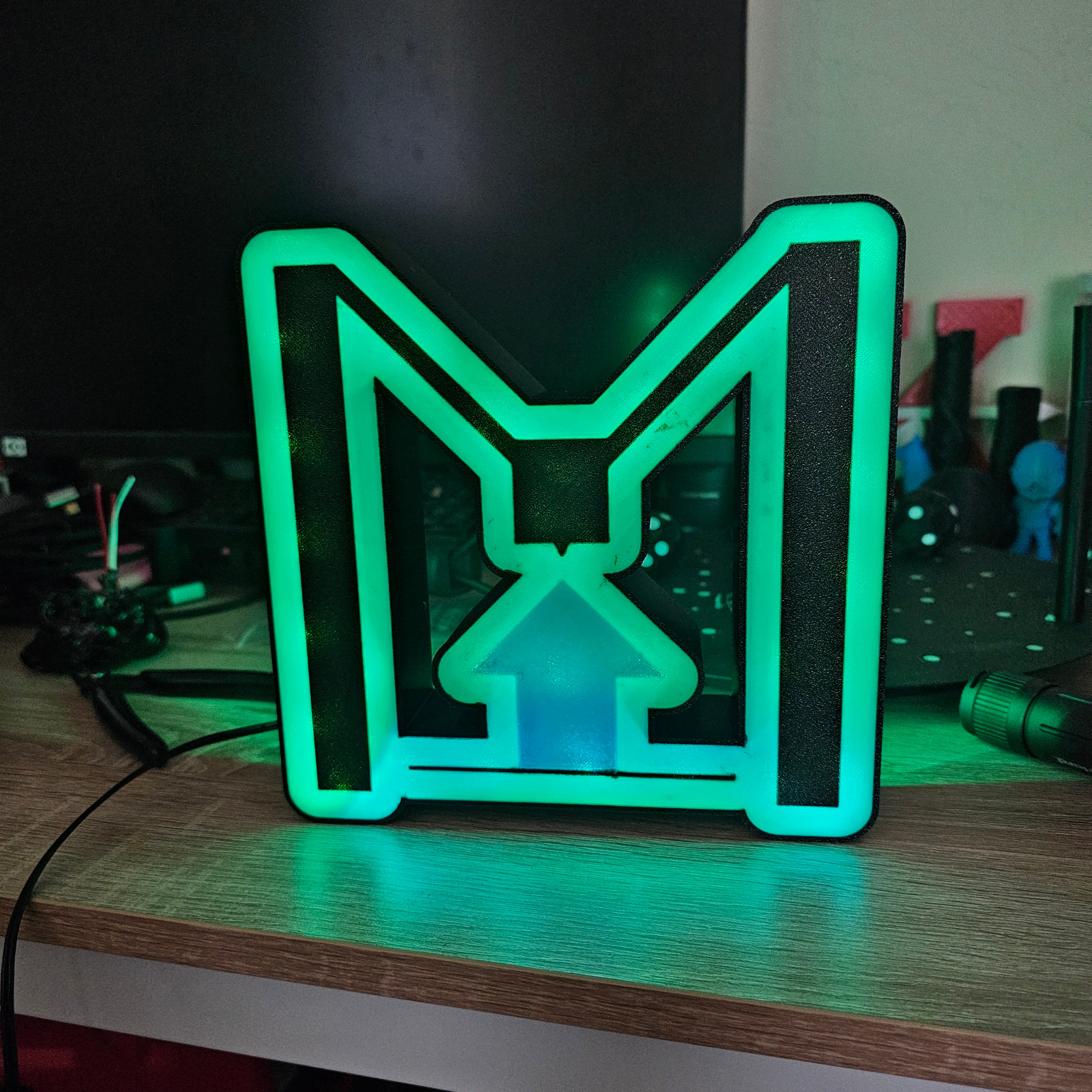 Light Box Logo Custom Custom LED Light Box | Personalized 3D Printed Logo, Sports, Mascot ...