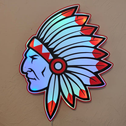 Kingston Redskin Head LED Lightbox